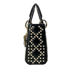 Dior Lady Mini Bag Black Ivory Leather — view 4