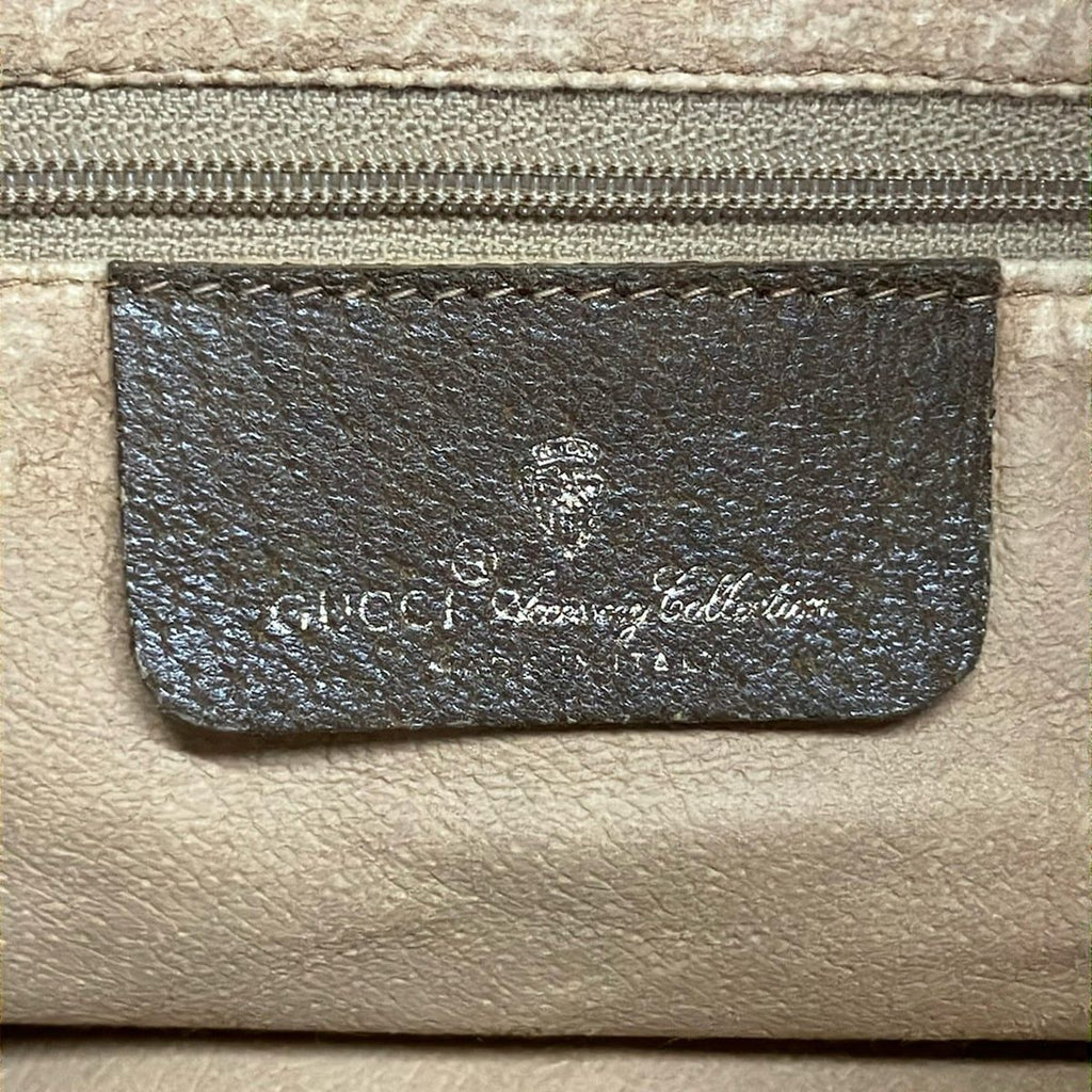 Gucci Shoulder Bag Vintage GG Plus Supreme Beige Light Brown Multi Leather — view 8
