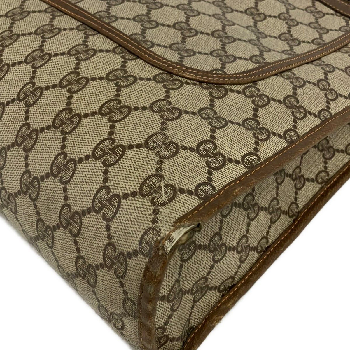Gucci Shoulder Bag Vintage GG Plus Supreme Beige Light Brown Multi Leather — view 6