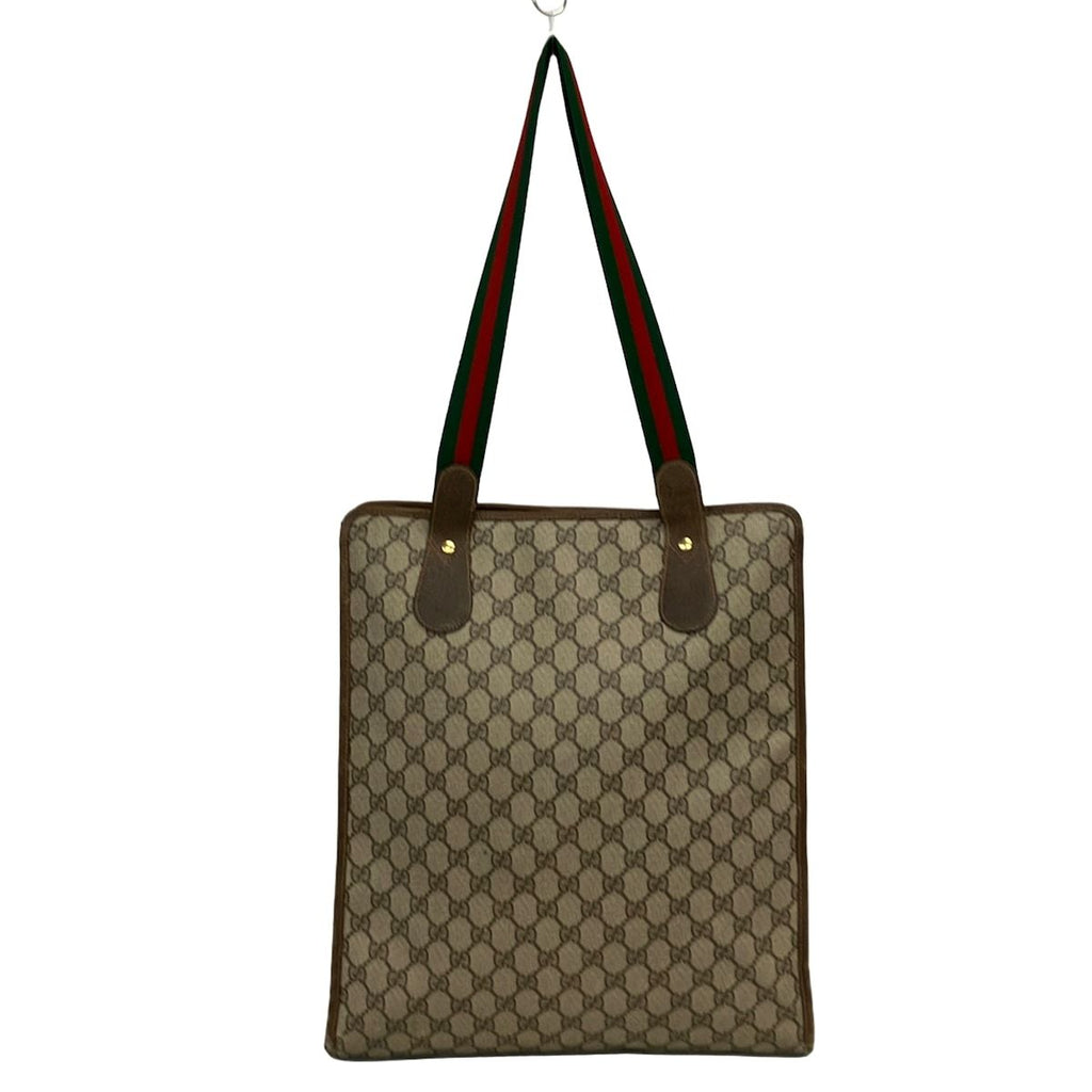 Gucci Shoulder Bag Vintage GG Plus Supreme Beige Light Brown Multi Leather — view 3