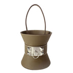 Hermes Handbag Mini Medall Etoupe Silver
