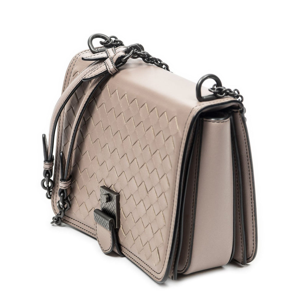 Bottega Veneta Mini Runway Pink Intrecciato Leather Messenger — view 2