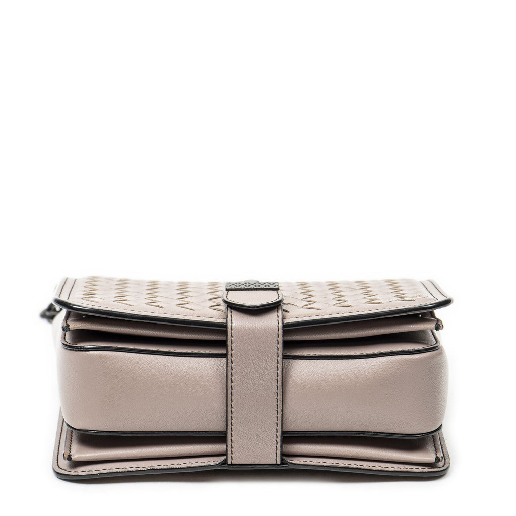 Bottega Veneta Mini Runway Pink Intrecciato Leather Messenger — view 6