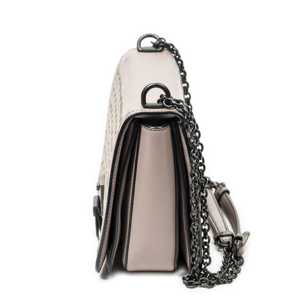 Bottega Veneta Mini Runway Pink Intrecciato Leather Messenger — view 3