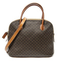 Celine Dome Top Handle Brown Macadam Canvas