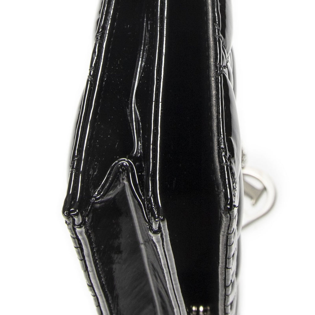 Dior Lady Dior Chain Clutch Black Cannage Patent Leather — view 7