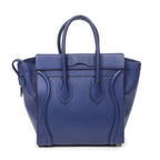 Celine Micro Luggage Royal Blue Gray Calfskin Leather — view 5