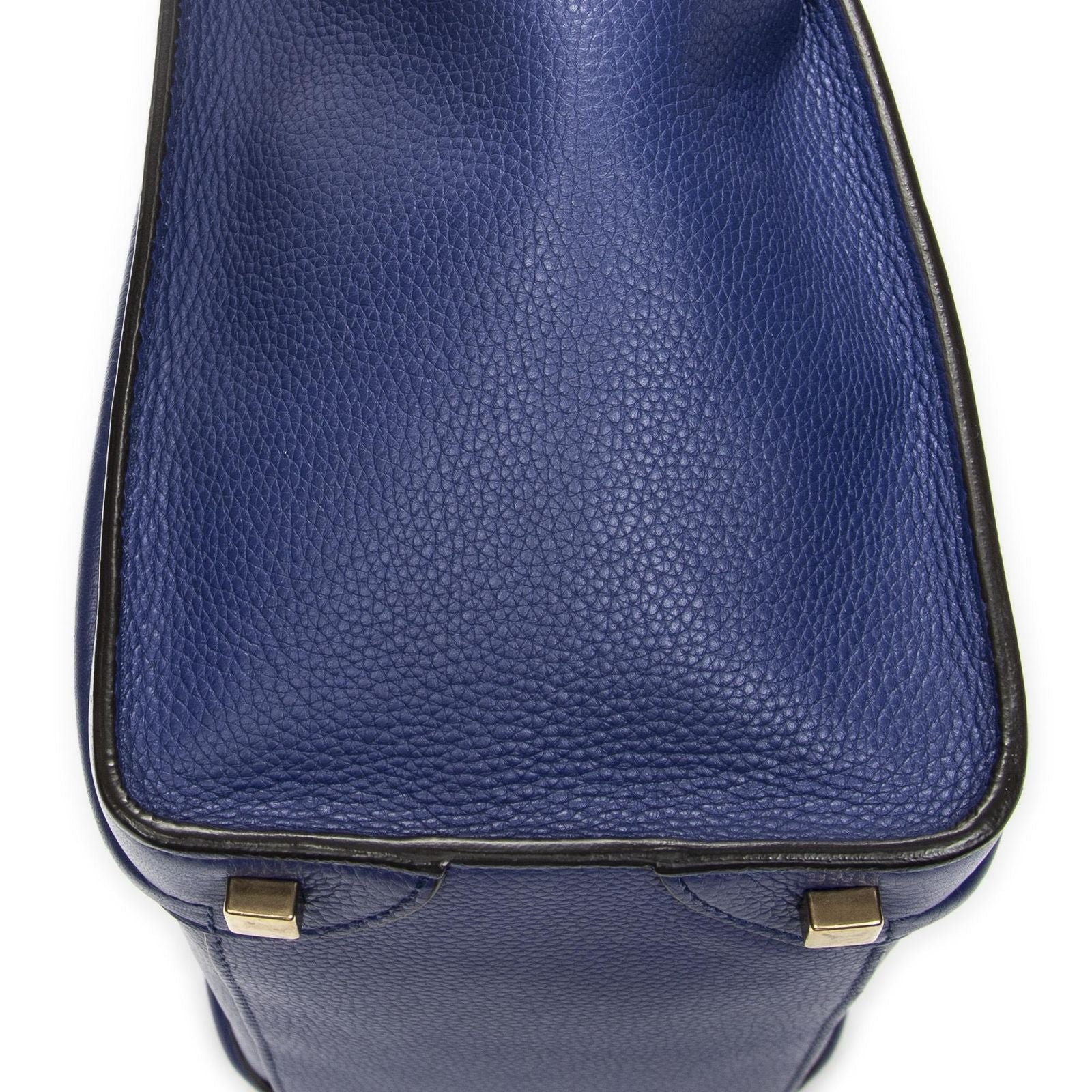 Celine Micro Luggage Royal Blue Gray Calfskin Leather — view 8