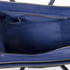 Celine Micro Luggage Royal Blue Gray Calfskin Leather — view 9