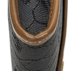 Dior Vintage Envelope Clutch Gray Brown Honeycomb Canvas — view 7