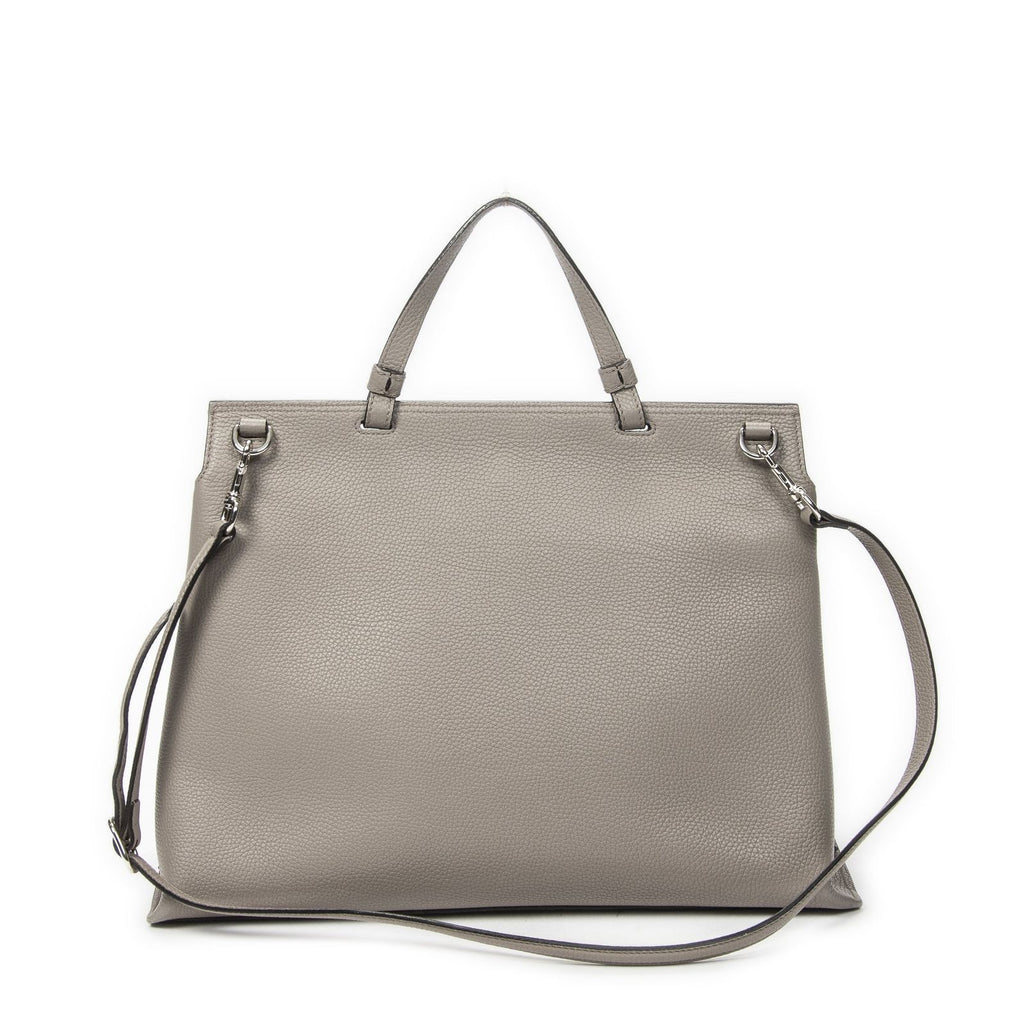 Gucci Large Daily Top Handle Gray Calfskin Leather — view 5
