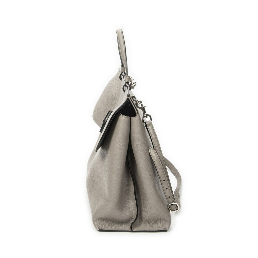 Gucci Large Daily Top Handle Gray Calfskin Leather — view 3