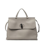 Gucci Large Daily Top Handle Gray Calfskin Leather