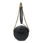 Gucci Small GG Marmont Chain Crossbody Black Matelasse Chez Blanc Leather — view 5
