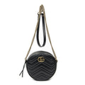 Gucci Small GG Marmont Chain Crossbody Black Matelasse Chez Blanc Leather