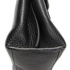 Gucci Small Bamboo Top Handle Flap Black Gray Calfskin Leather — view 7