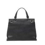 Gucci Small Bamboo Top Handle Flap Black Gray Calfskin Leather — view 5