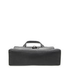 Gucci Small Bamboo Top Handle Flap Black Gray Calfskin Leather — view 6