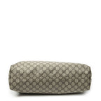 Gucci Zip Shopping Tote Dark Brown Beige Supreme Canvas — view 6