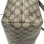 Gucci Zip Shopping Tote Dark Brown Beige Supreme Canvas — view 8