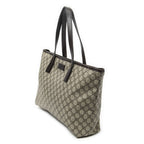 Gucci Zip Shopping Tote Dark Brown Beige Supreme Canvas — view 2