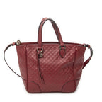 Gucci Small Bree Tote Red Micro Guccissima Leather
