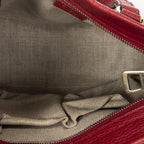 Gucci Small Bree Tote Red Beige GG Canvas — view 9