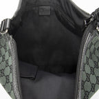 Gucci Half Moon Messenger Black Dark Green GG Canvas — view 9