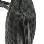 Gucci Half Moon Messenger Black Dark Green GG Canvas — view 7