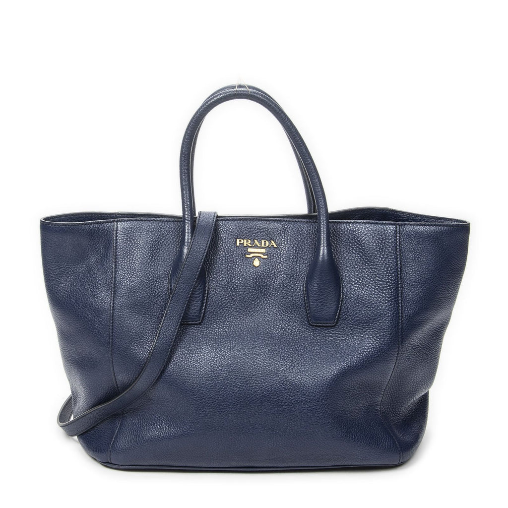 Prada Horizontal Tote Royal Blue Vitello Daino