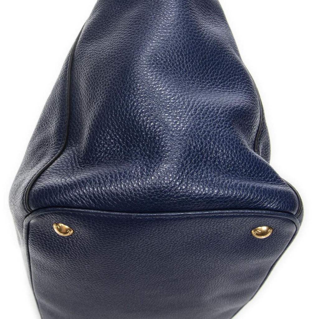 Prada Horizontal Tote Royal Blue Vitello Daino — view 8