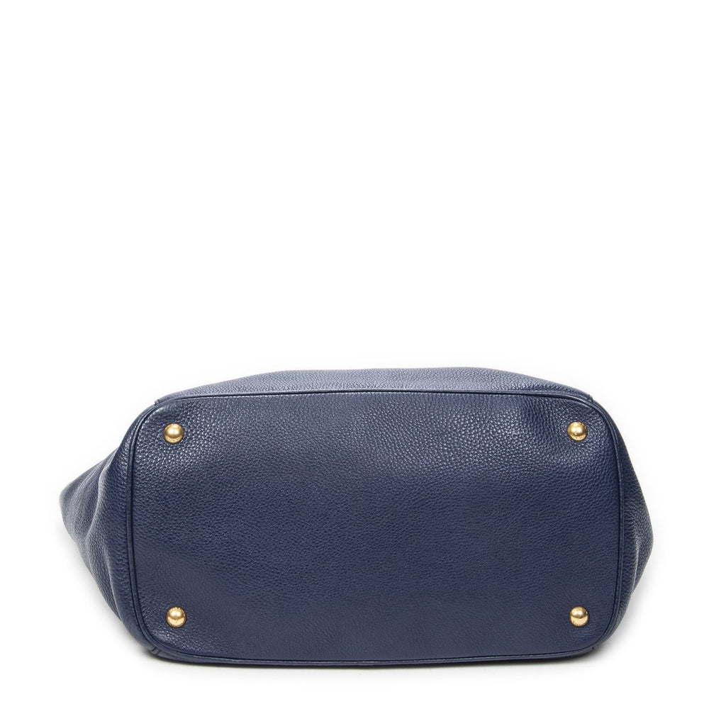 Prada Horizontal Tote Royal Blue Vitello Daino — view 6