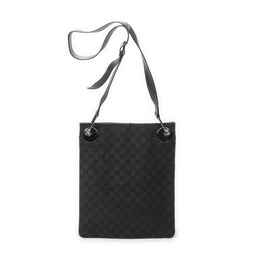 Gucci Vertical Eclipse Black GG Canvas Messenger