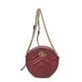 Gucci Small GG Marmont Chain Crossbody Red Matelasse Chez Blanc Leather