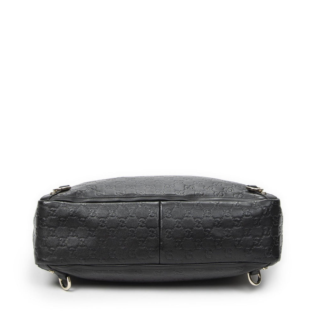 Gucci Large Abbey D Ring Tote Black Guccissima — view 6