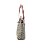Gucci Zip Bucket Tote Beige Pink Red Supreme Canvas — view 4