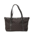 Gucci Abbey Tote Dark Brown GG Nylon Canvas
