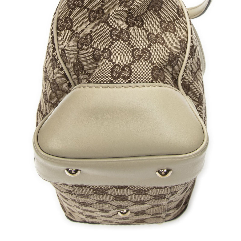 Gucci Mayfair Tote Ivory Beige GG Canvas — view 8