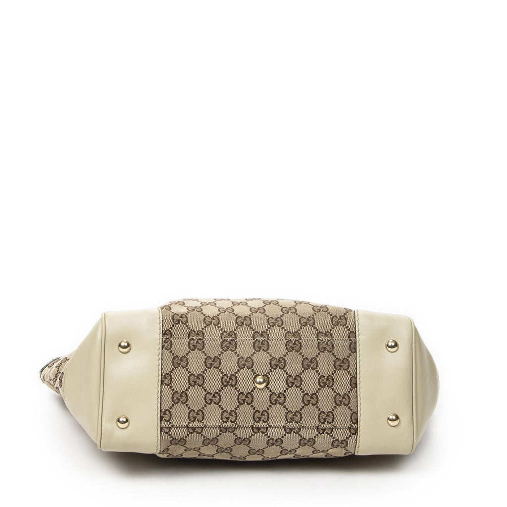 Gucci Mayfair Tote Ivory Beige GG Canvas — view 6