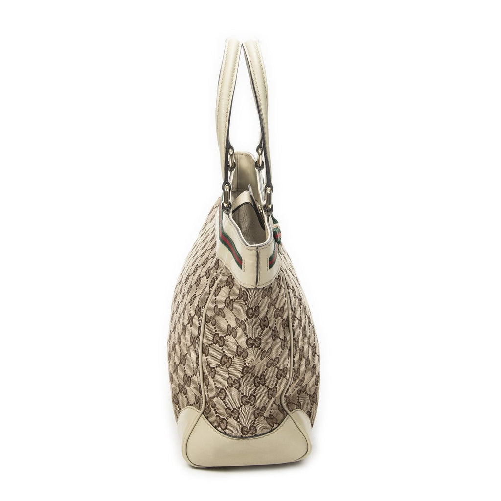 Gucci Mayfair Tote Ivory Beige GG Canvas — view 4