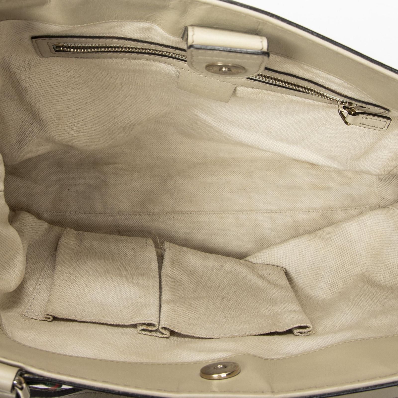 Gucci Mayfair Tote Ivory Beige GG Canvas — view 9