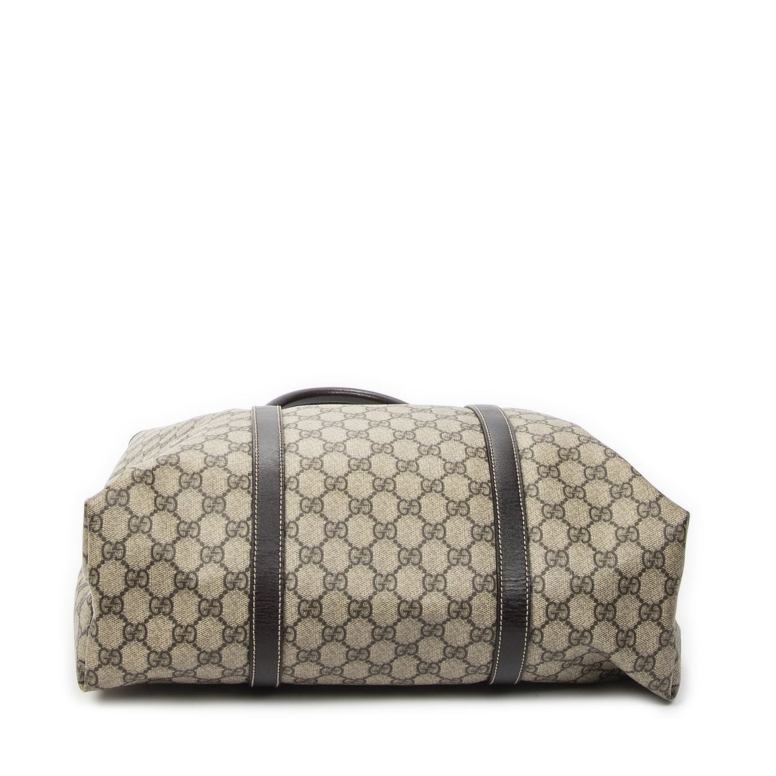 Gucci Vertical Tote Dark Brown Beige Supreme Canvas — view 6