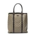 Gucci Vertical Tote Dark Brown Beige Supreme Canvas