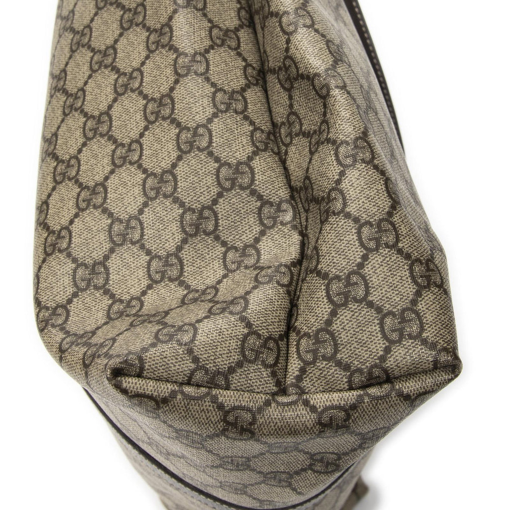 Gucci Vertical Tote Dark Brown Beige Supreme Canvas — view 8