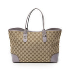 Gucci Heart Bit Open Tote Lilac Beige GG Canvas — view 5
