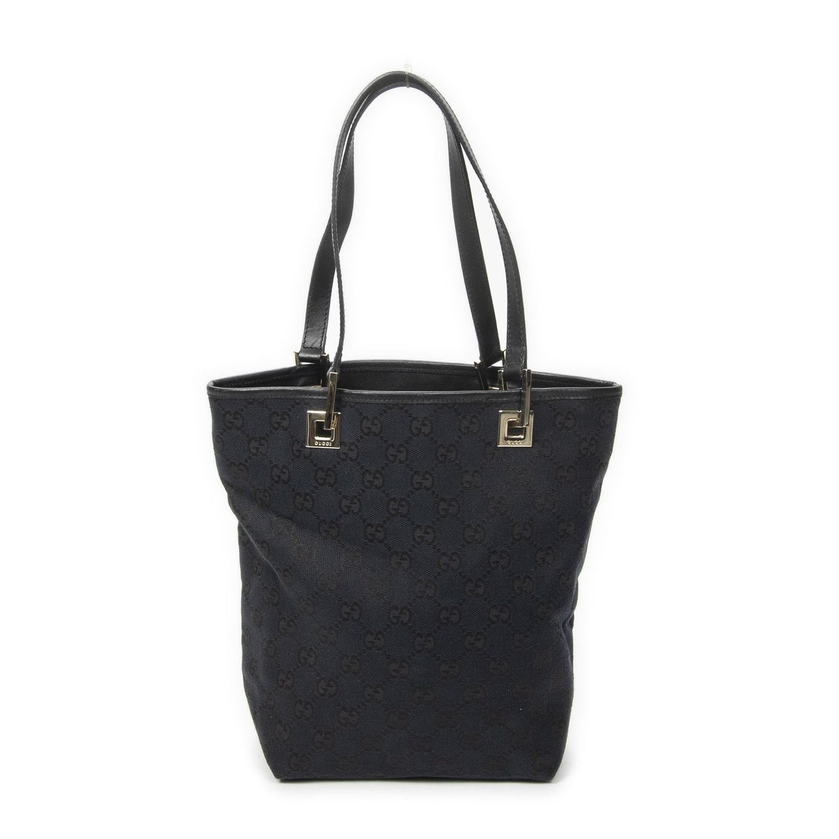 Gucci Small Bucket Tote Black GG Canvas — view 5
