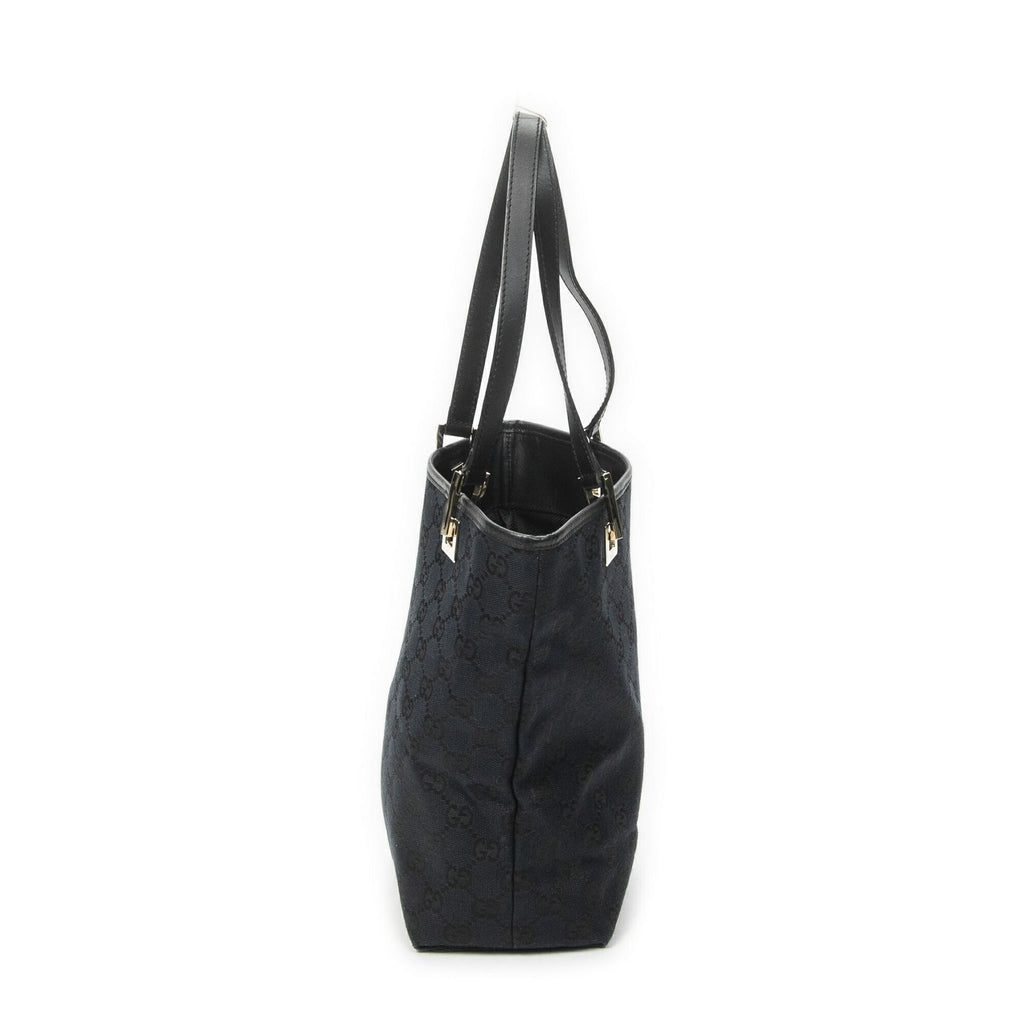 Gucci Small Bucket Tote Black GG Canvas — view 4