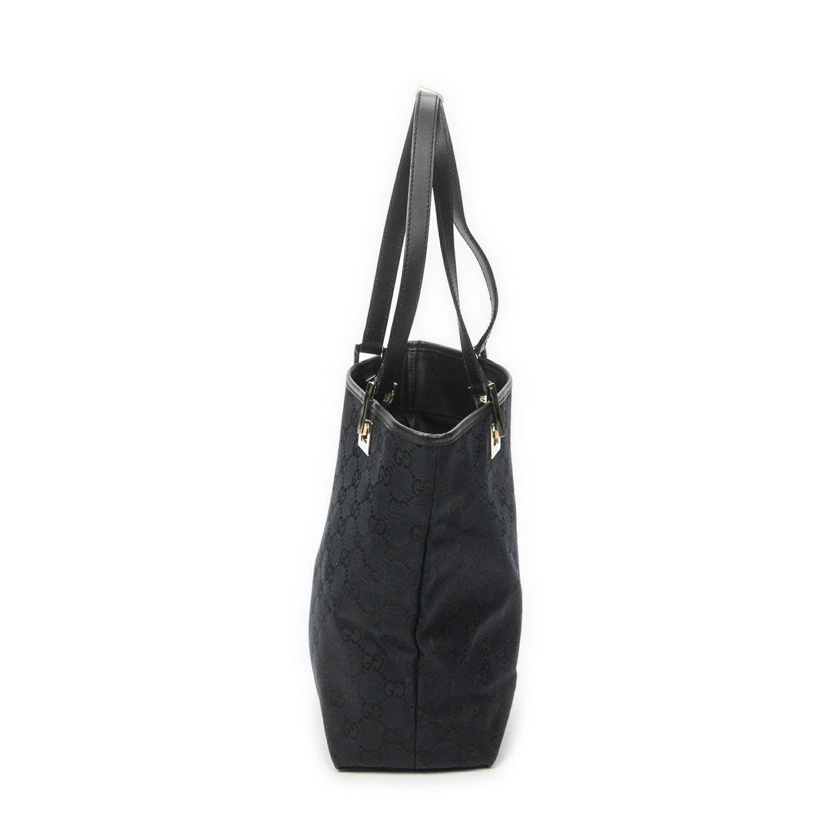 Gucci Small Bucket Tote Black GG Canvas — view 4