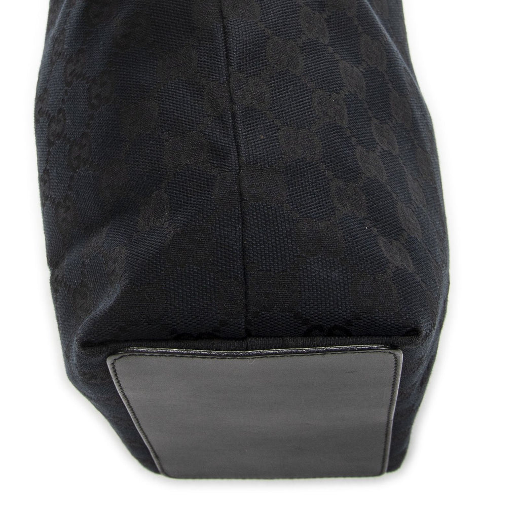 Gucci Small Bucket Tote Black GG Canvas — view 7