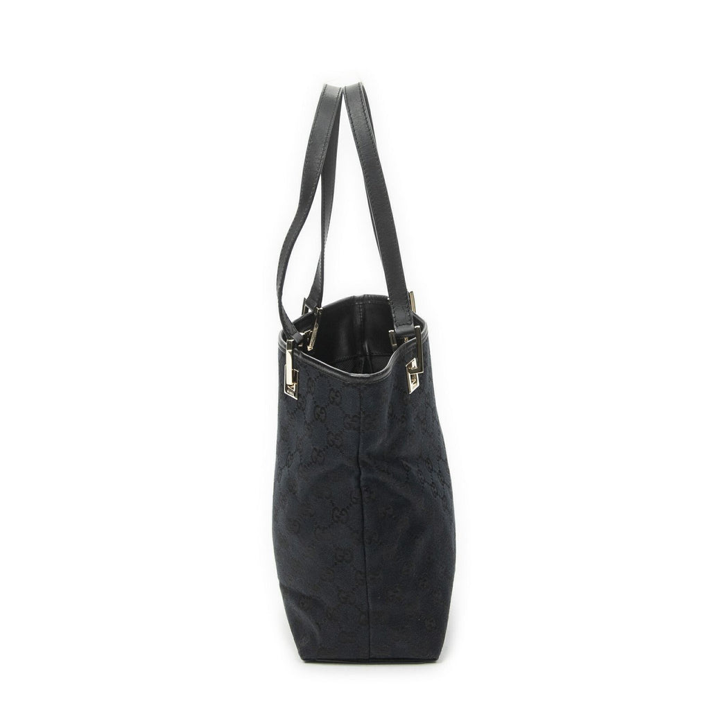 Gucci Small Bucket Tote Black GG Canvas — view 3